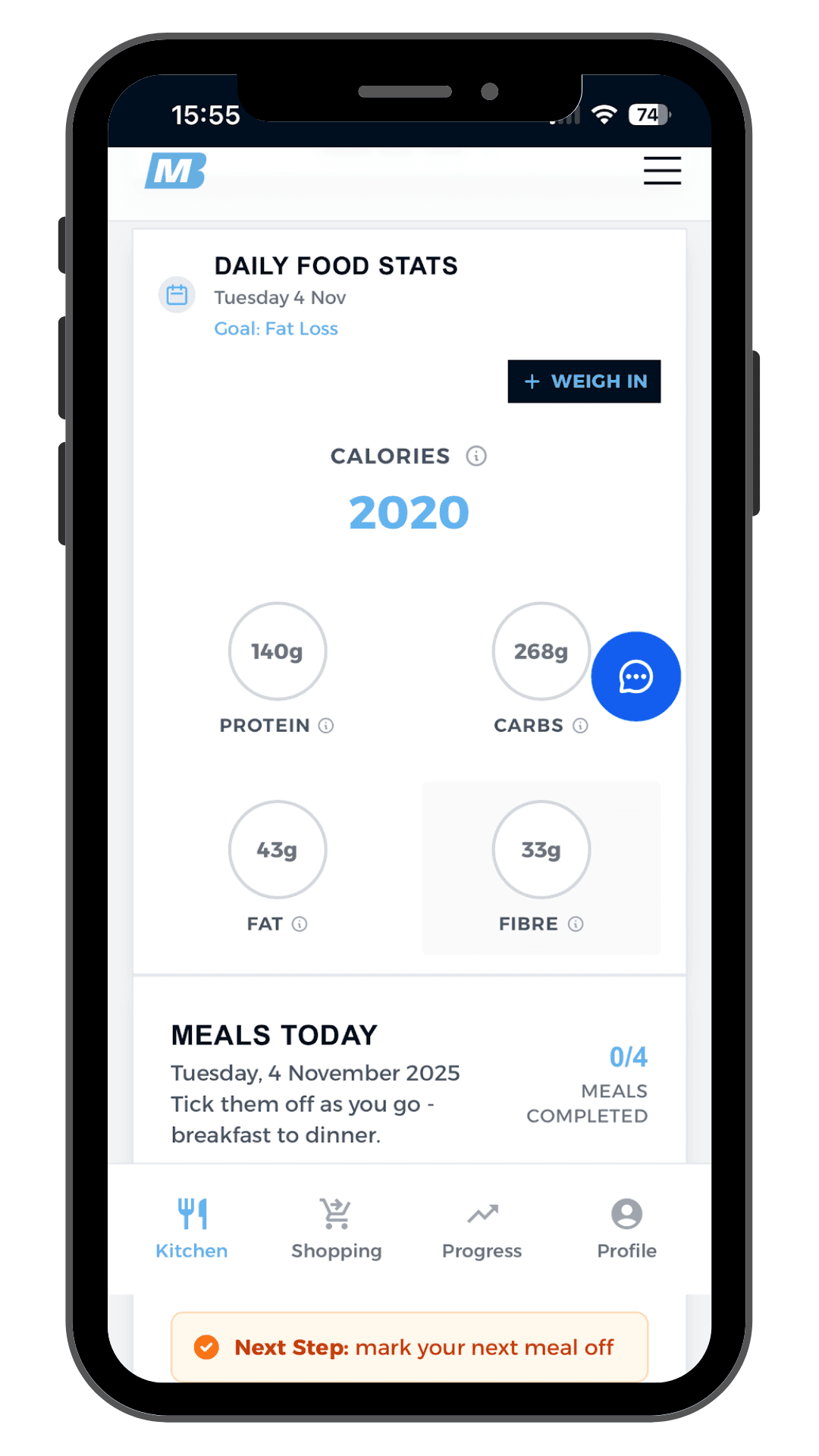 BMeals Daily Food Statistics Dashboard